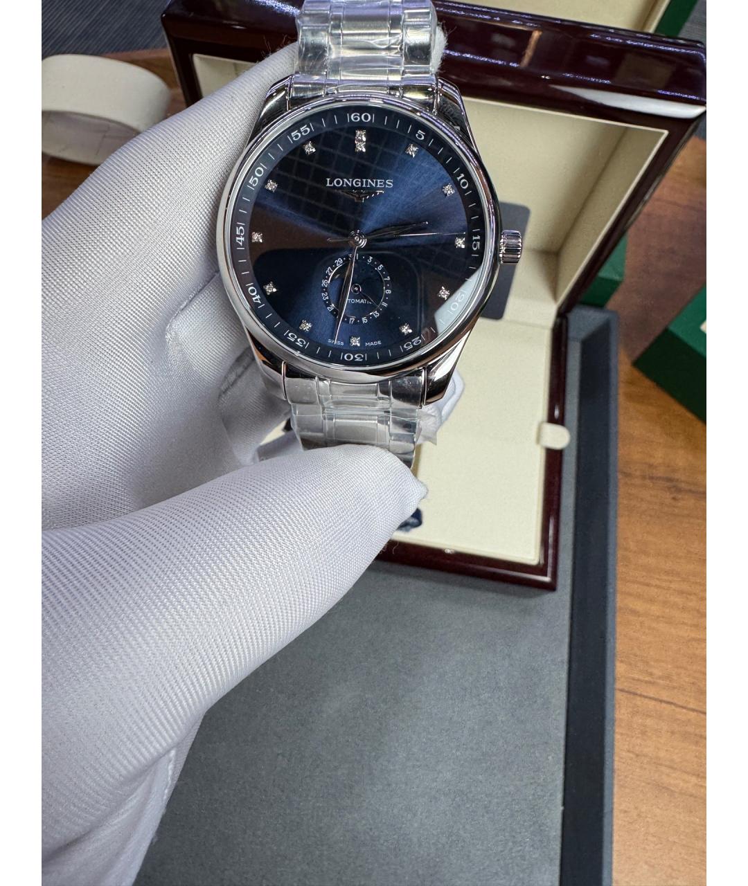 LONGINES Черные металлические часы, фото 8