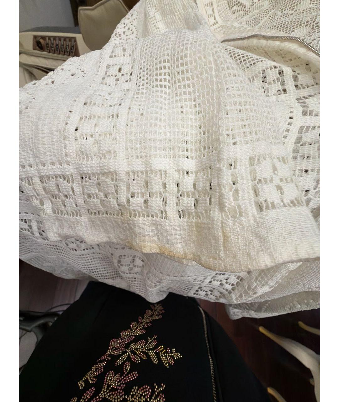 DOLCE&GABBANA Белое шелковое повседневное платье, фото 6