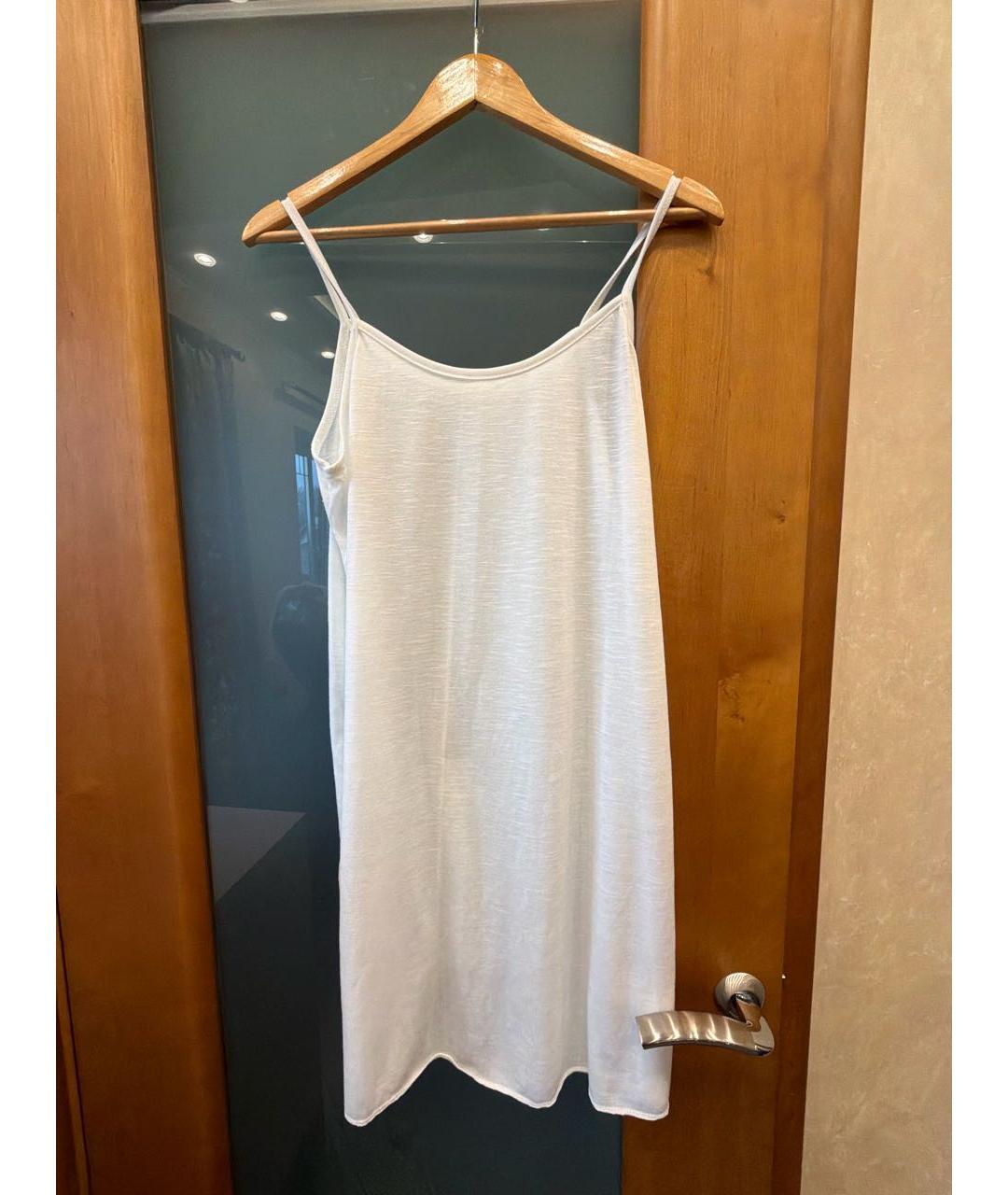 DOLCE&GABBANA Белое шелковое повседневное платье, фото 4