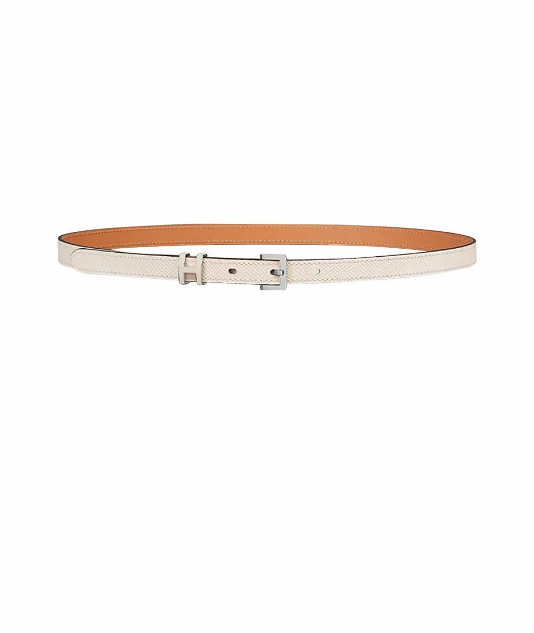 HERMES Бежевый кожаный ремень, фото 1