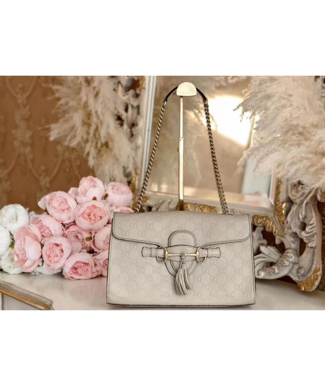 GUCCI Бежевая кожаная поясная сумка, фото 5