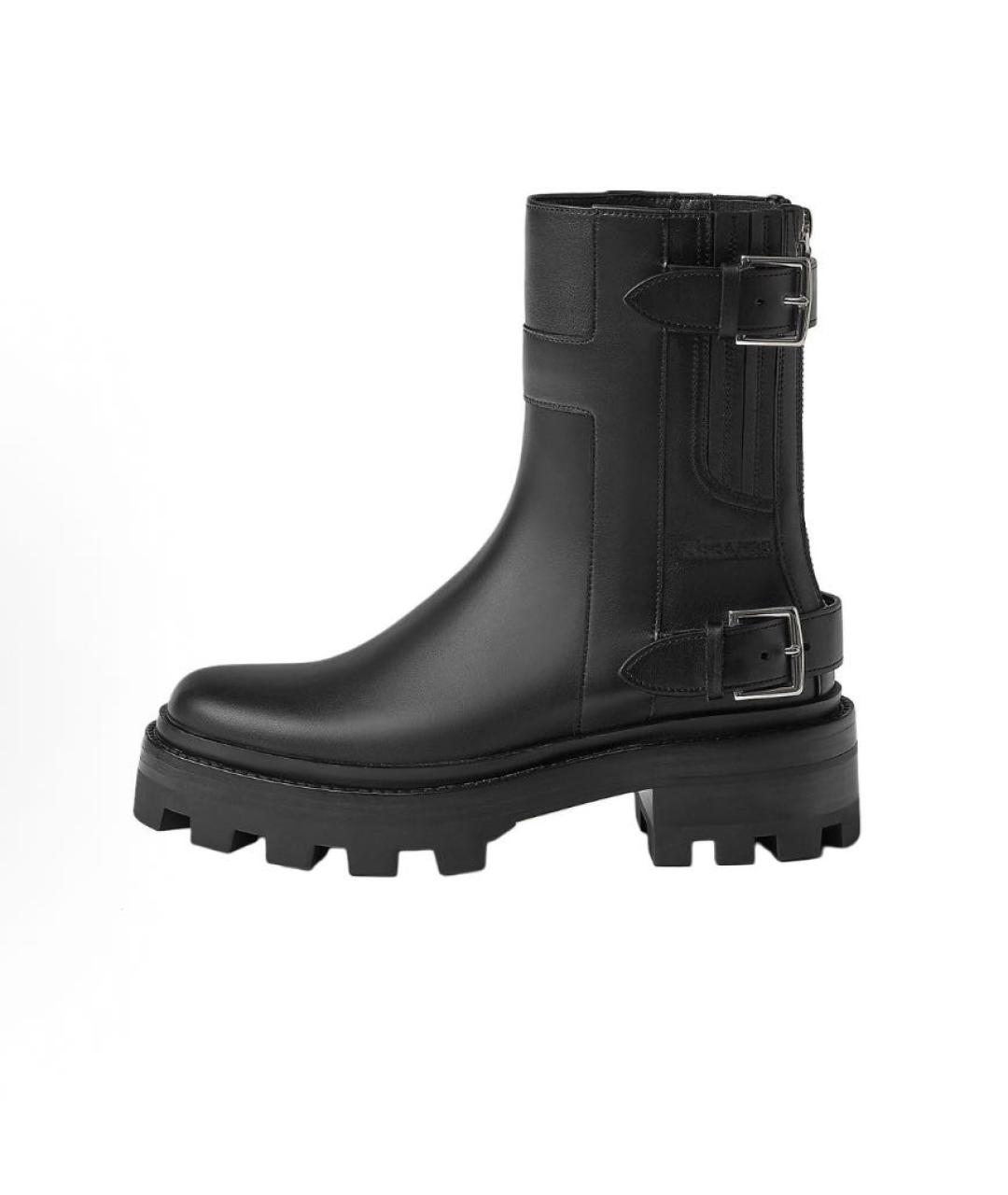 HERMES Черные кожаные ботинки, фото 4