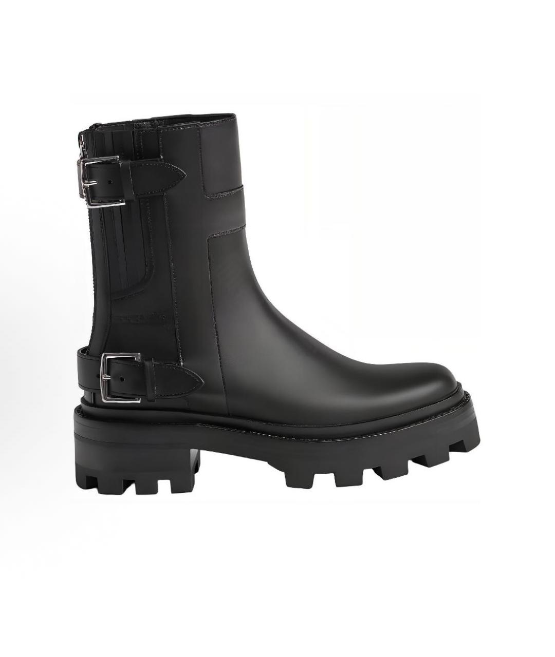 HERMES Черные кожаные ботинки, фото 2