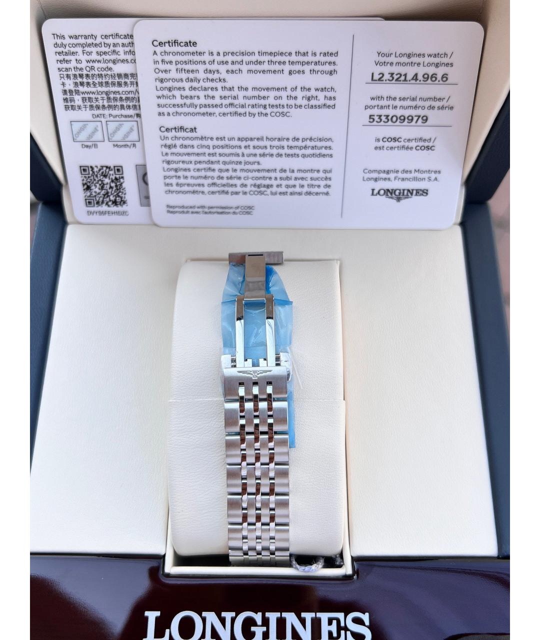 LONGINES Черные металлические часы, фото 4