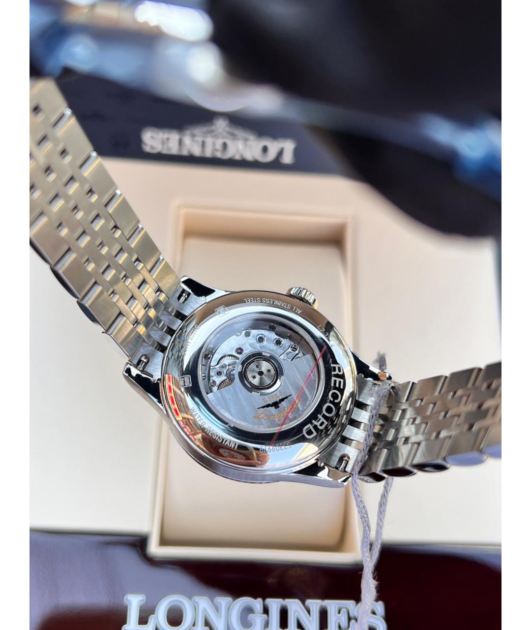 LONGINES Черные металлические часы, фото 5