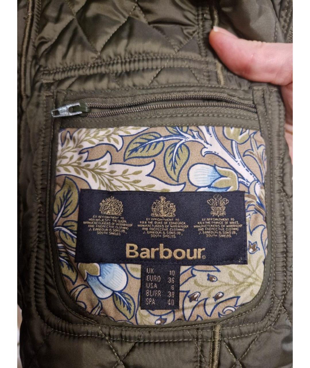 BARBOUR Хаки синтетическая куртка, фото 7