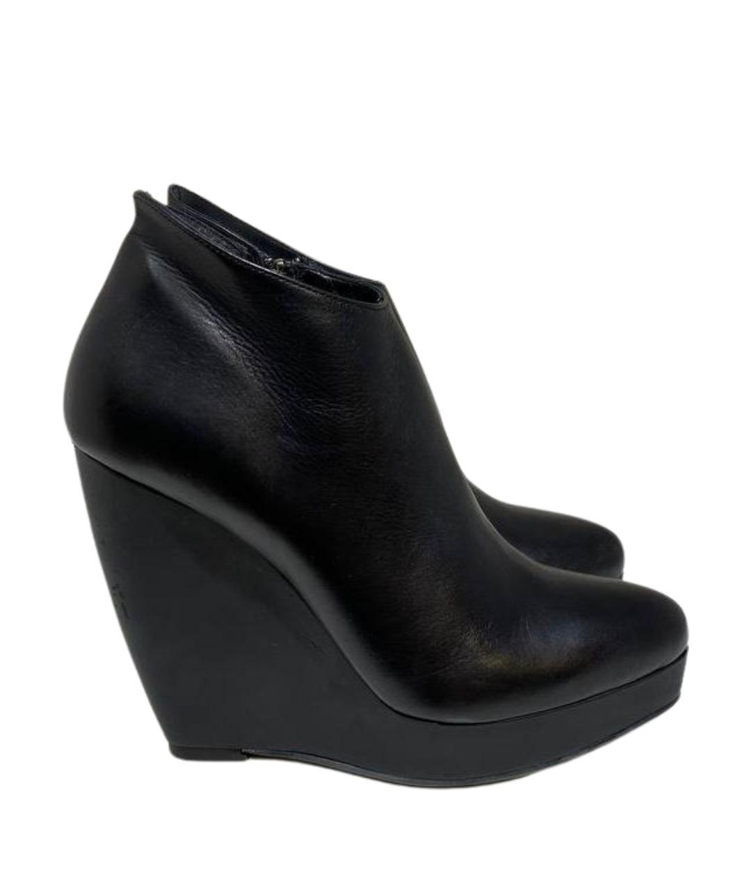 LE SILLA Черные кожаные ботинки, фото 1