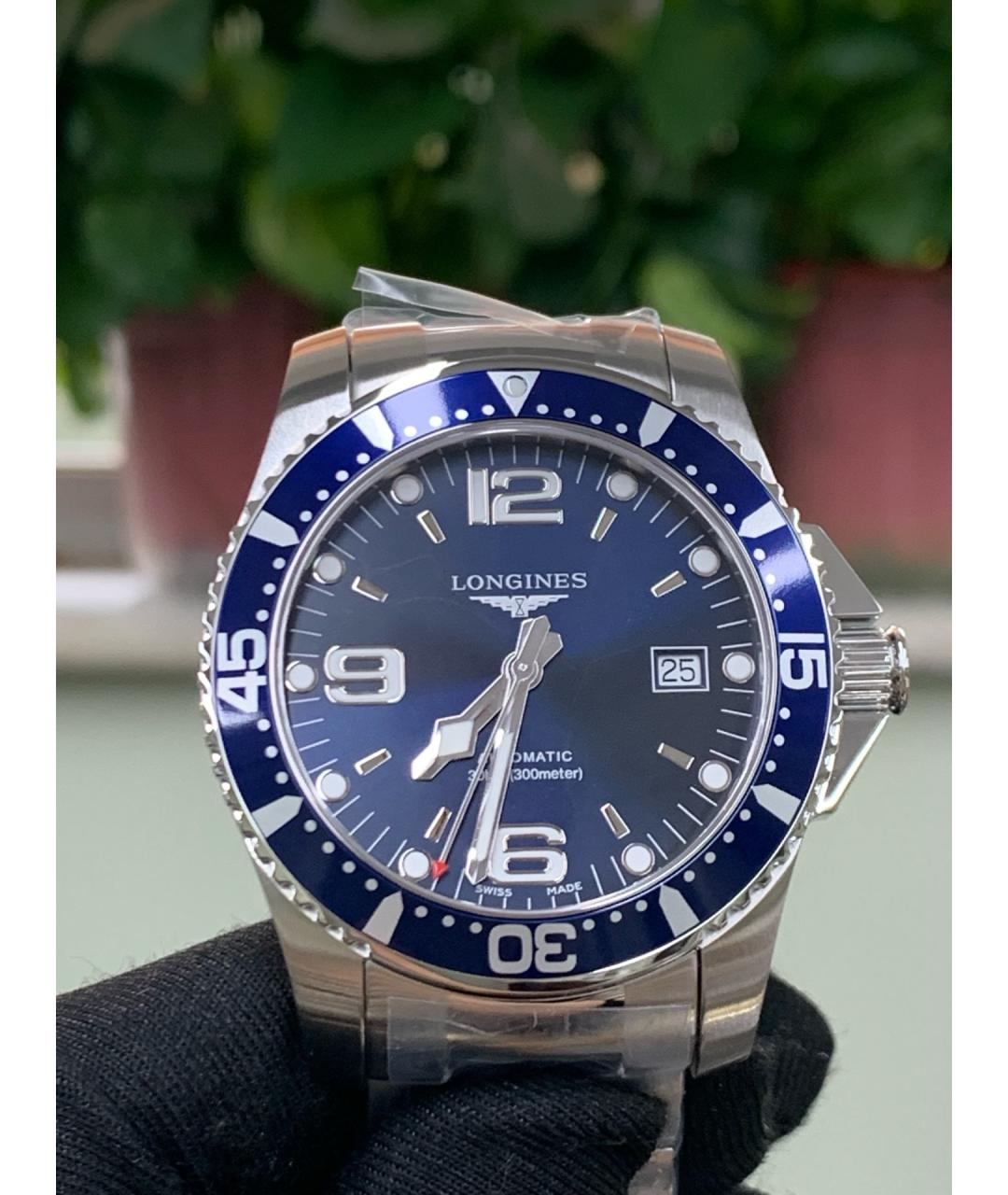 LONGINES Черные металлические часы, фото 6