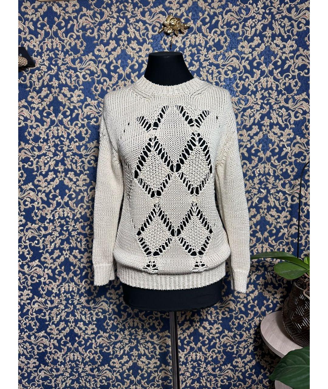 SANDRO Бежевый полиэстеровый джемпер / свитер, фото 9