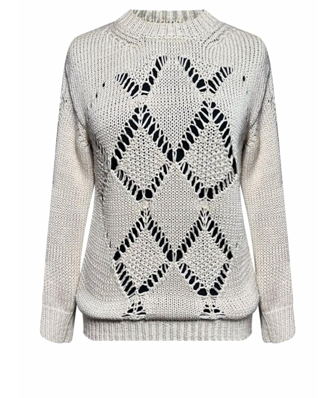 SANDRO Бежевый полиэстеровый джемпер / свитер, фото 1