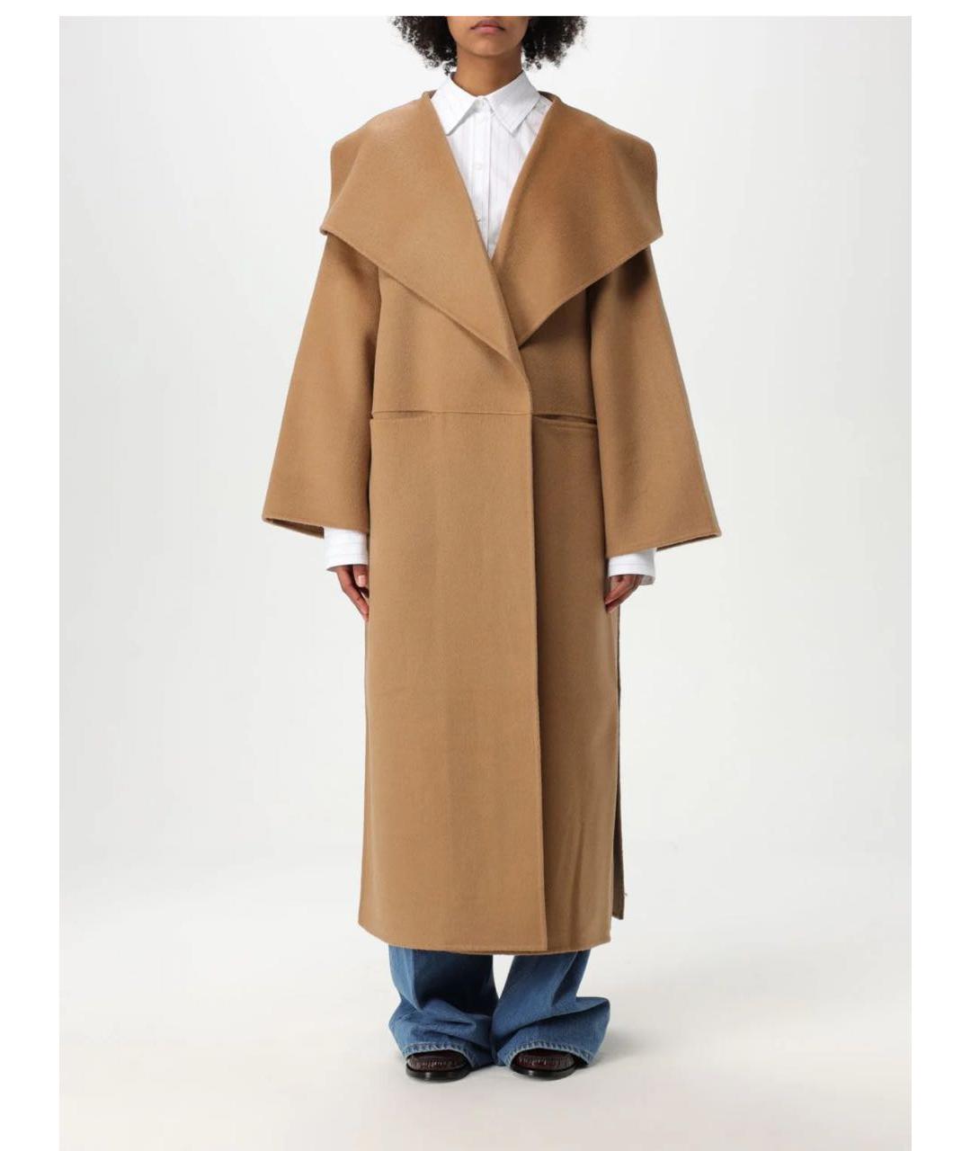 TOTEME Бежевое шерстяное пальто, фото 5