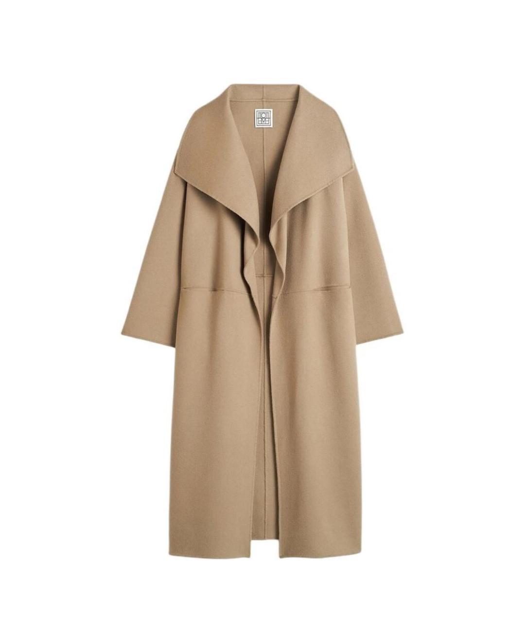 TOTEME Бежевое шерстяное пальто, фото 7