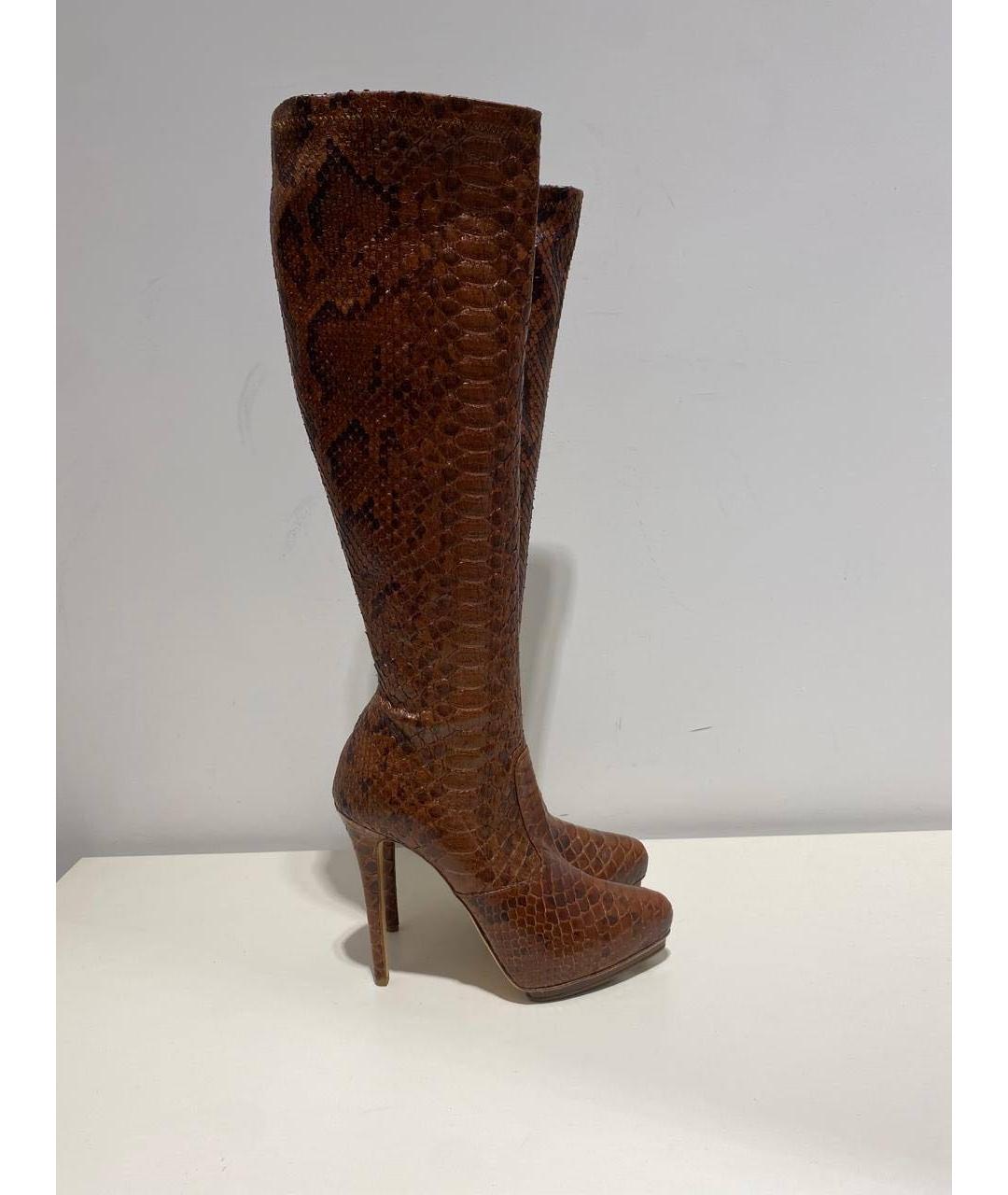 LE SILLA Коричневые кожаные сапоги, фото 4