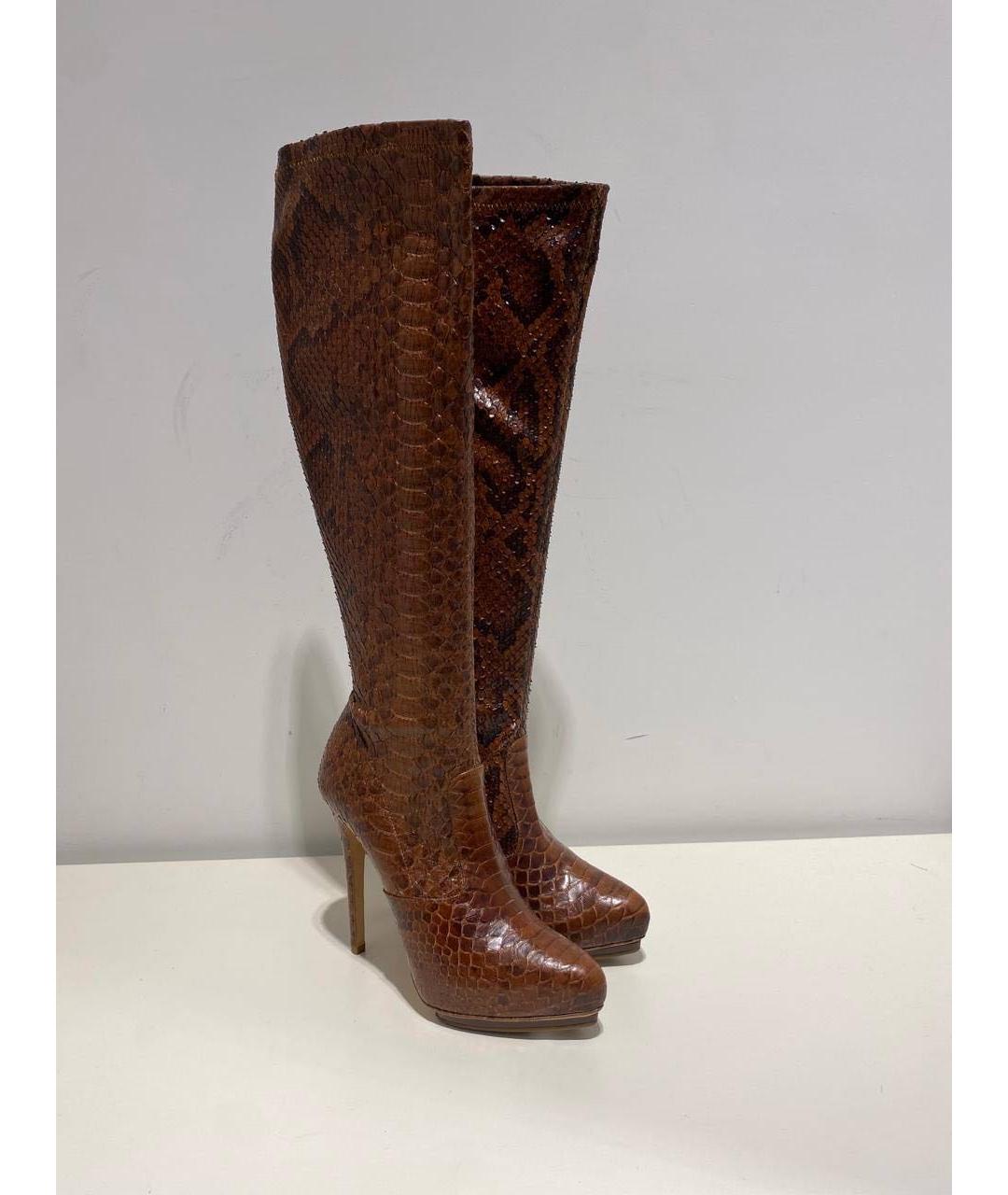 LE SILLA Коричневые кожаные сапоги, фото 2