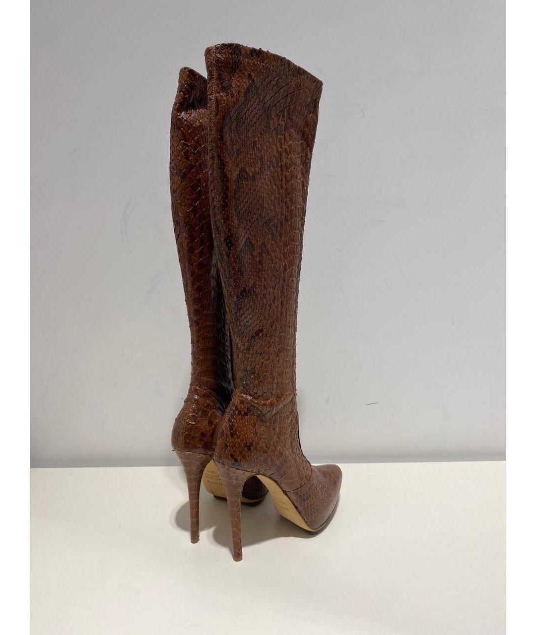 LE SILLA Коричневые кожаные сапоги, фото 3