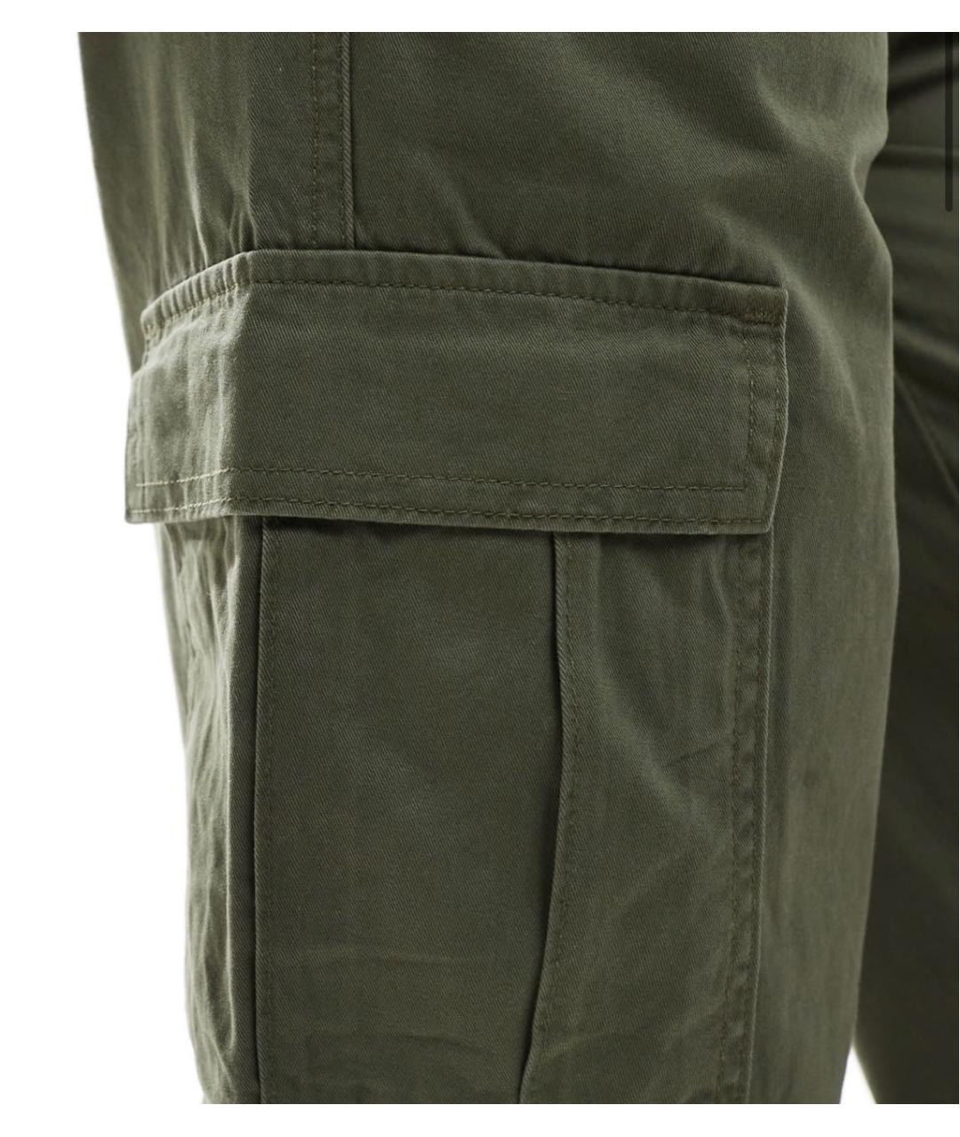 LEVI'S Хаки хлопковые брюки широкие, фото 3