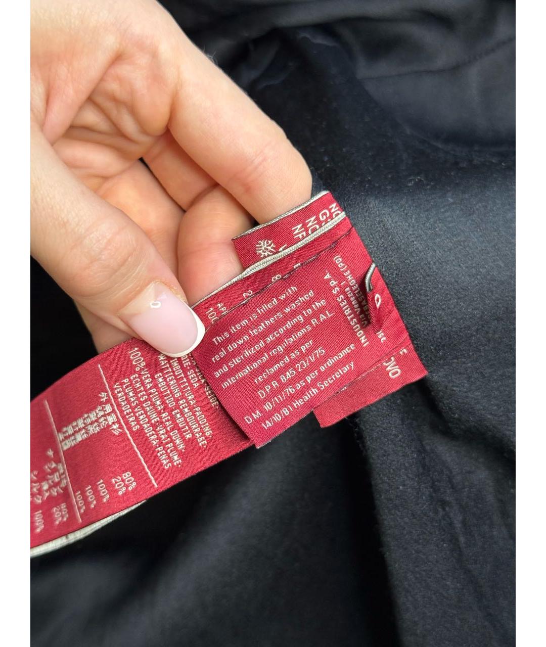 MONCLER Черный шелковый пуховик, фото 8