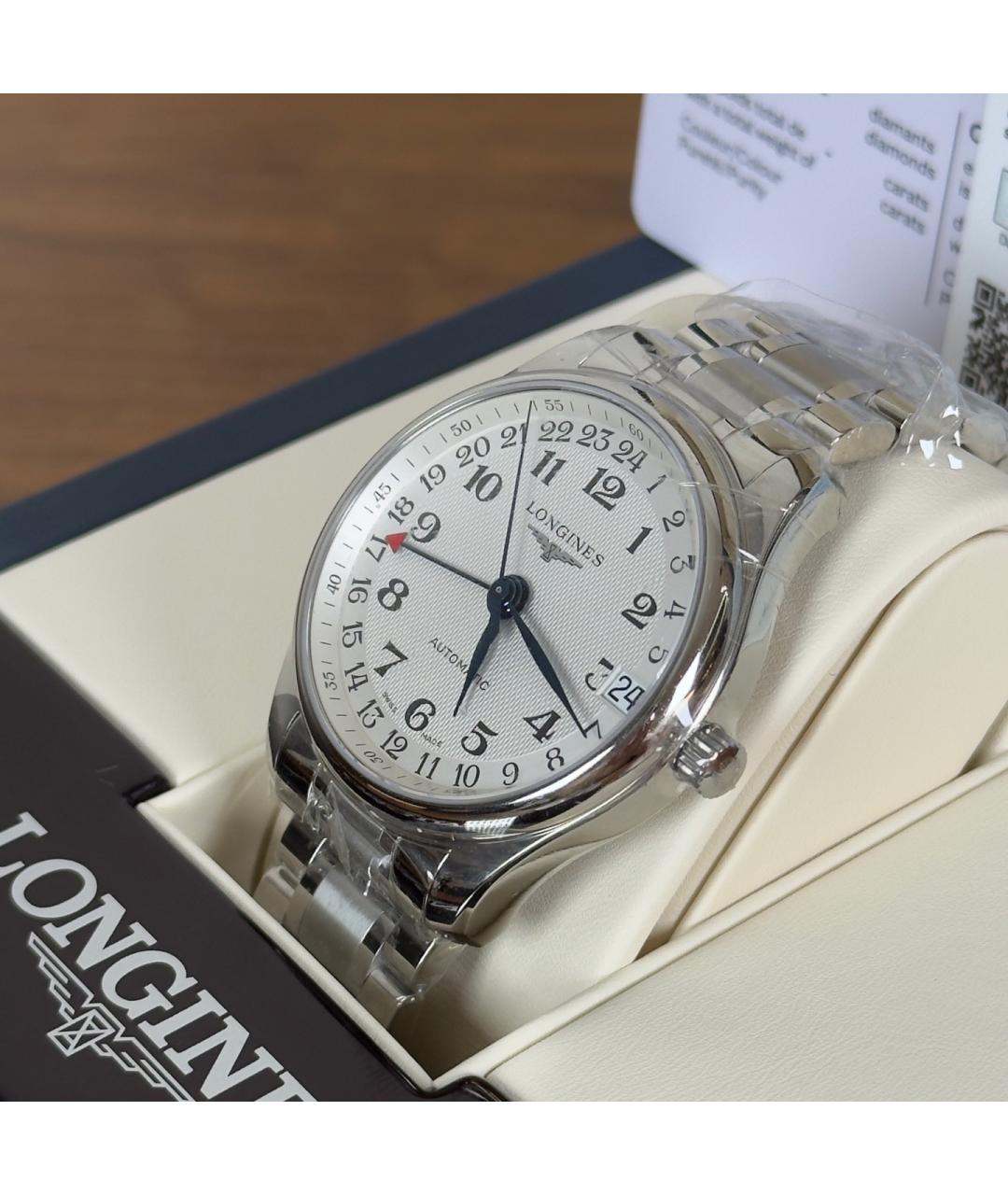 LONGINES Белые металлические часы, фото 3