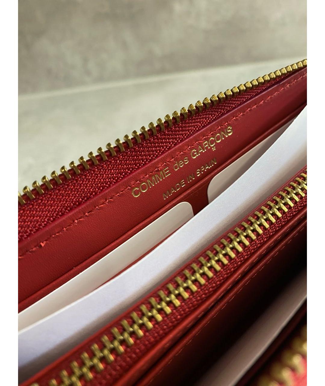 COMME DES GARÇONS Красный кожаный кошелек, фото 7