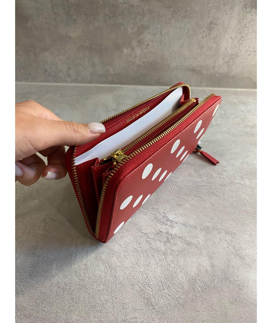 COMME DES GARÇONS Красный кожаный кошелек, фото 8