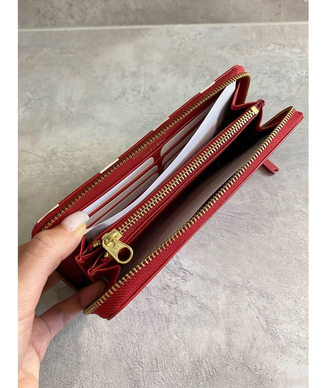 COMME DES GARÇONS Красный кожаный кошелек, фото 6