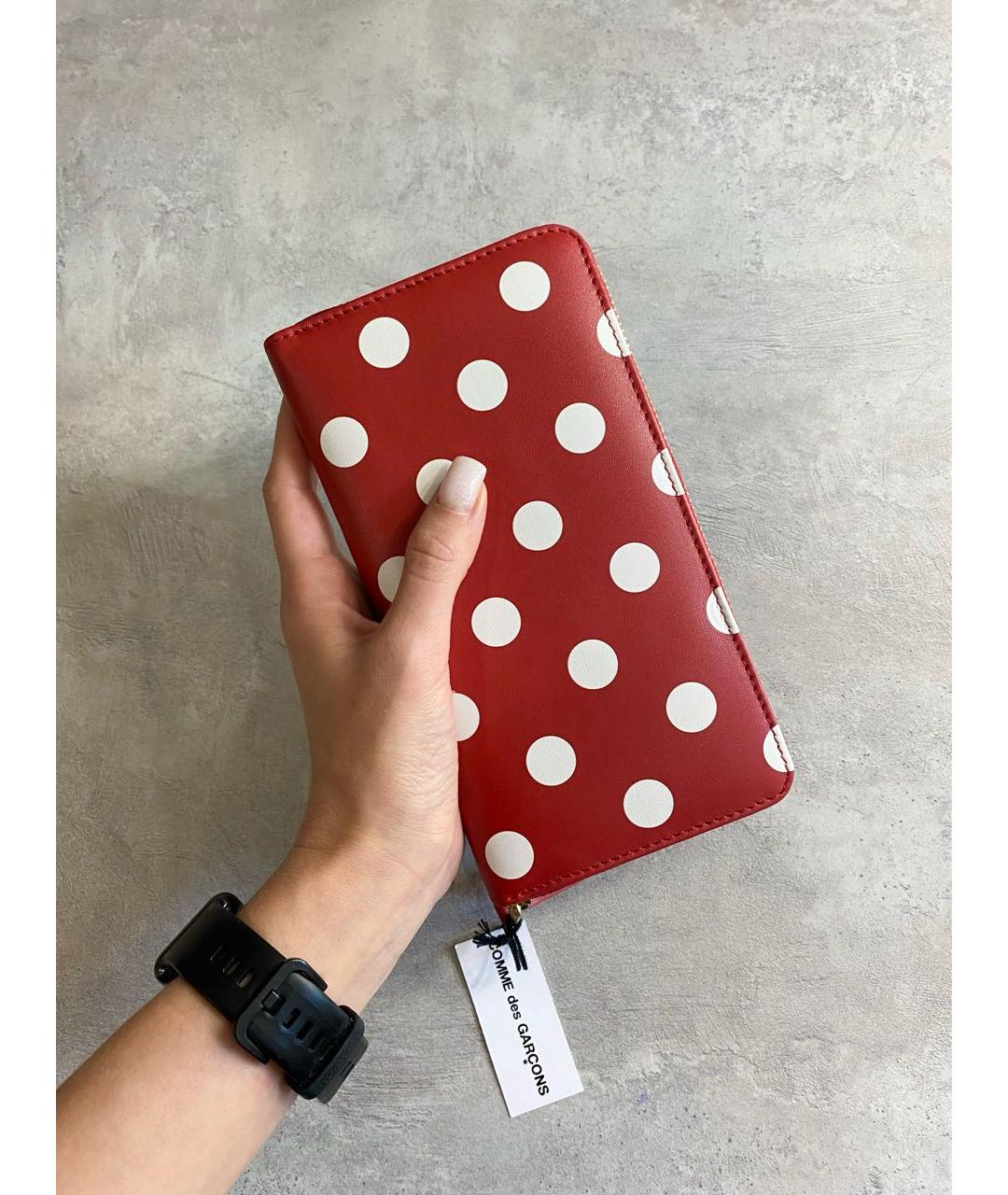 COMME DES GARÇONS Красный кожаный кошелек, фото 4