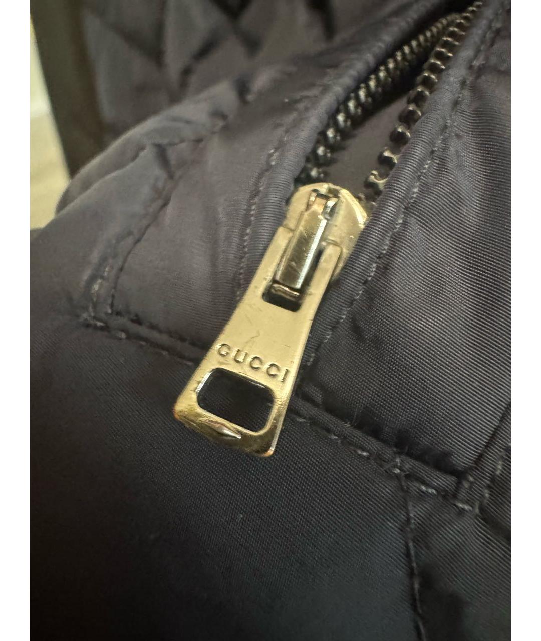 GUCCI Темно-синяя полиэстеровая куртка, фото 6