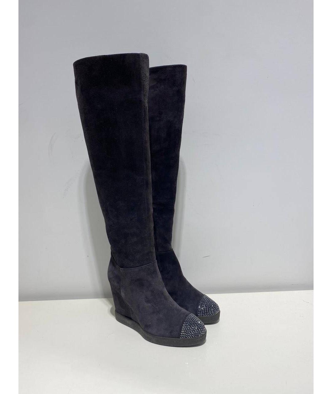 LE SILLA Серые замшевые сапоги, фото 2