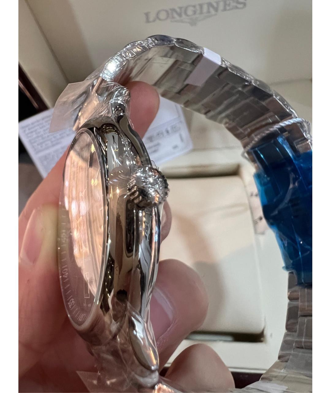 LONGINES Черные металлические часы, фото 3