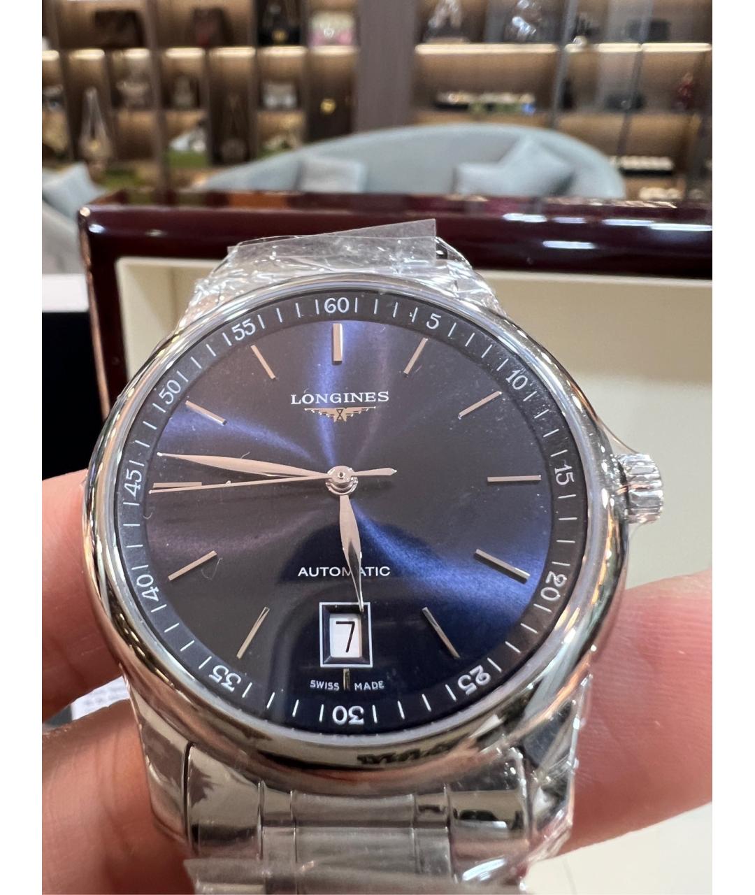 LONGINES Черные металлические часы, фото 2