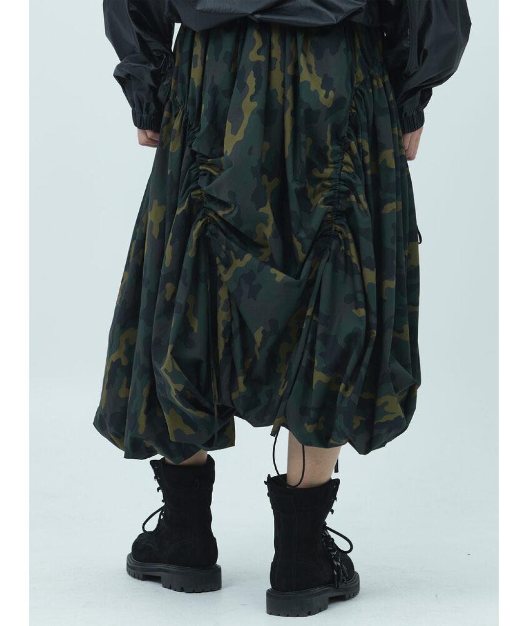 JUUN.J Хаки хлопковая юбка миди, фото 4