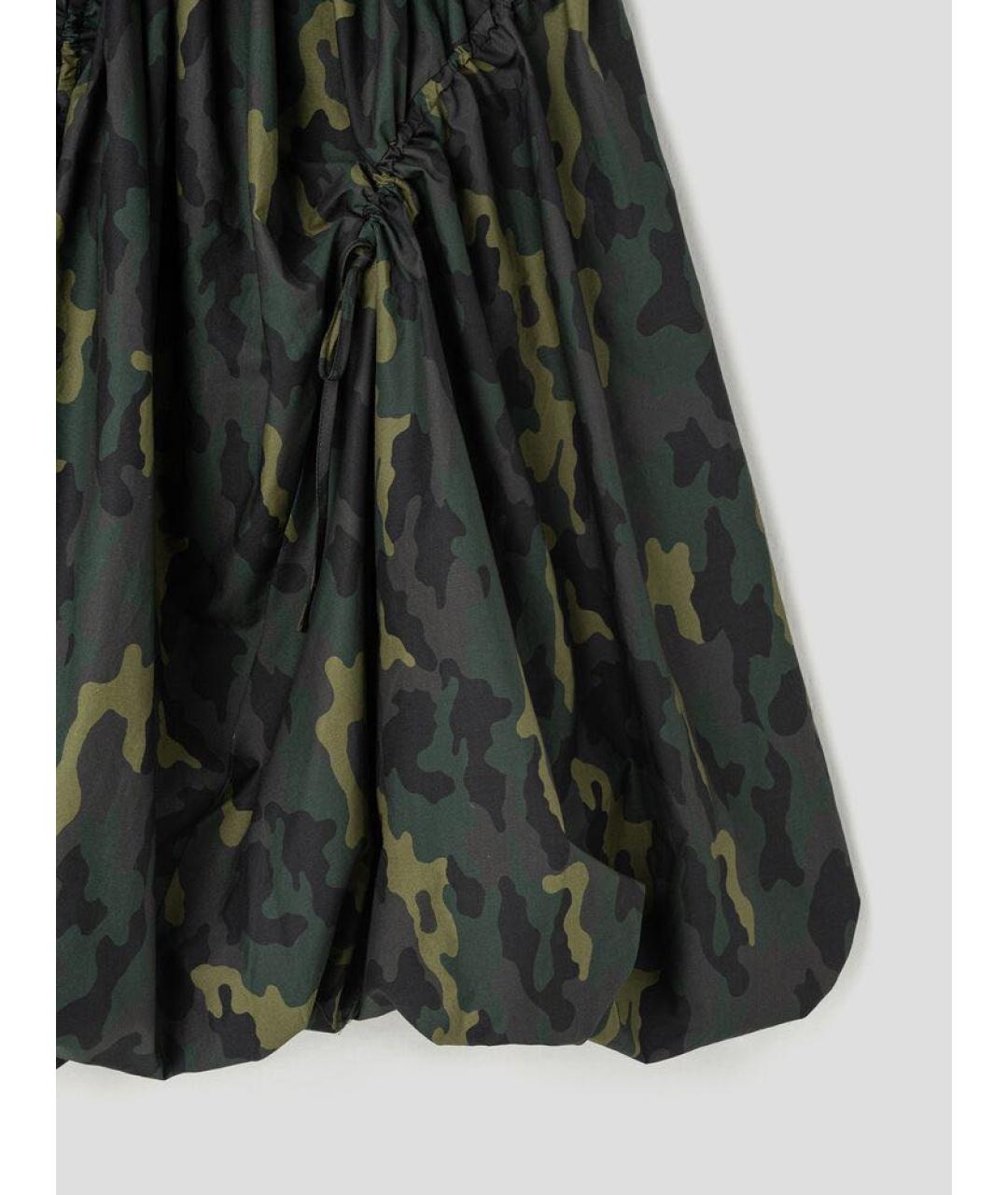 JUUN.J Хаки хлопковая юбка миди, фото 2