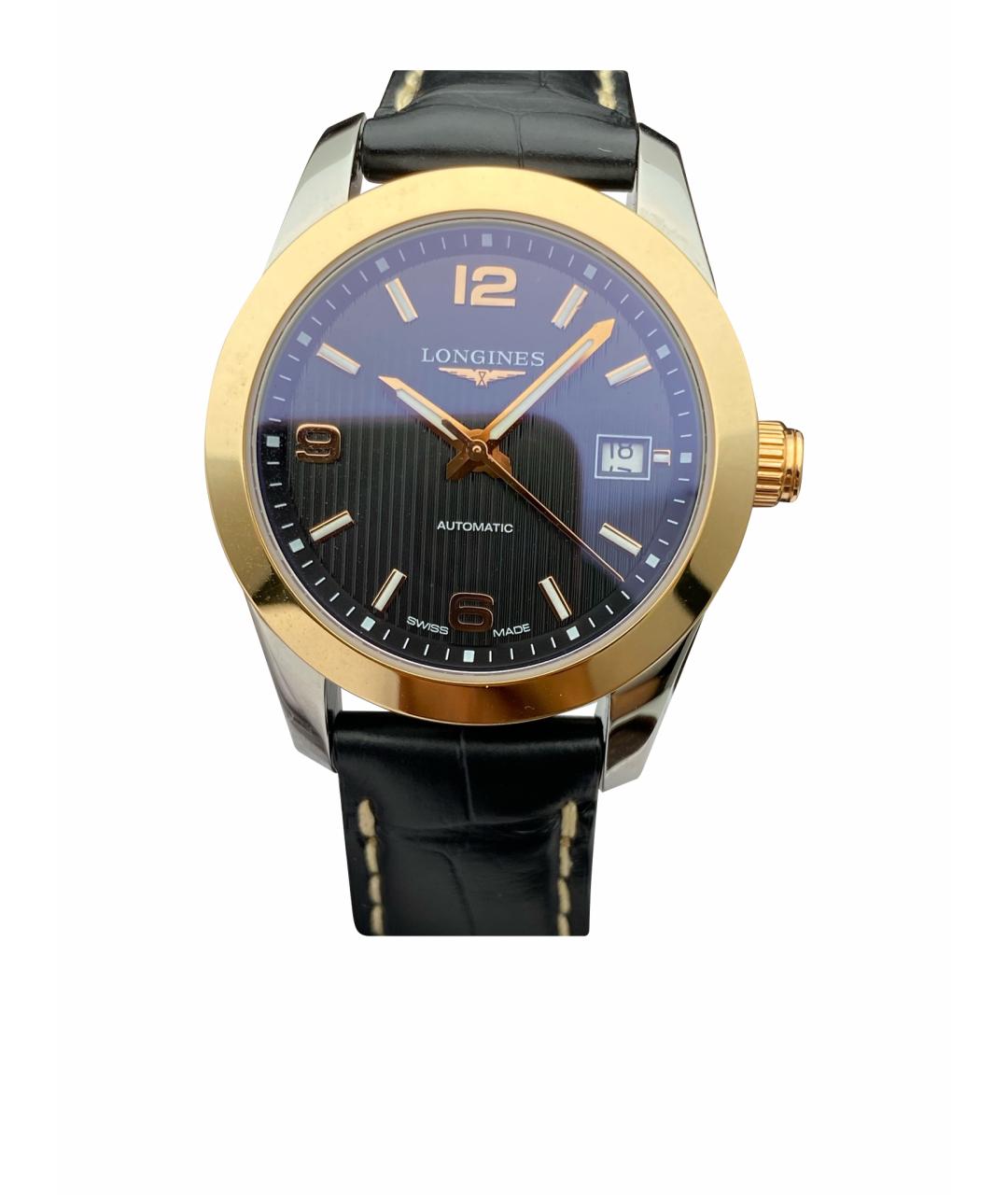 LONGINES Черные металлические часы, фото 1