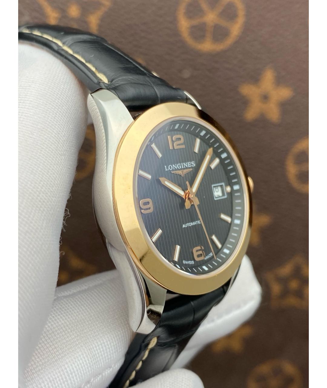 LONGINES Черные металлические часы, фото 2