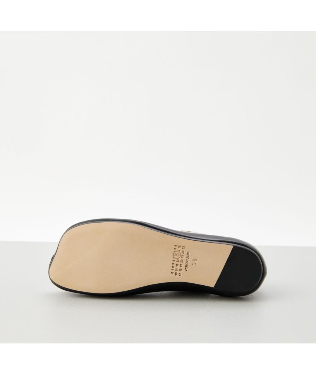 MM6 MAISON MARGIELA Черные кожаные балетки, фото 5