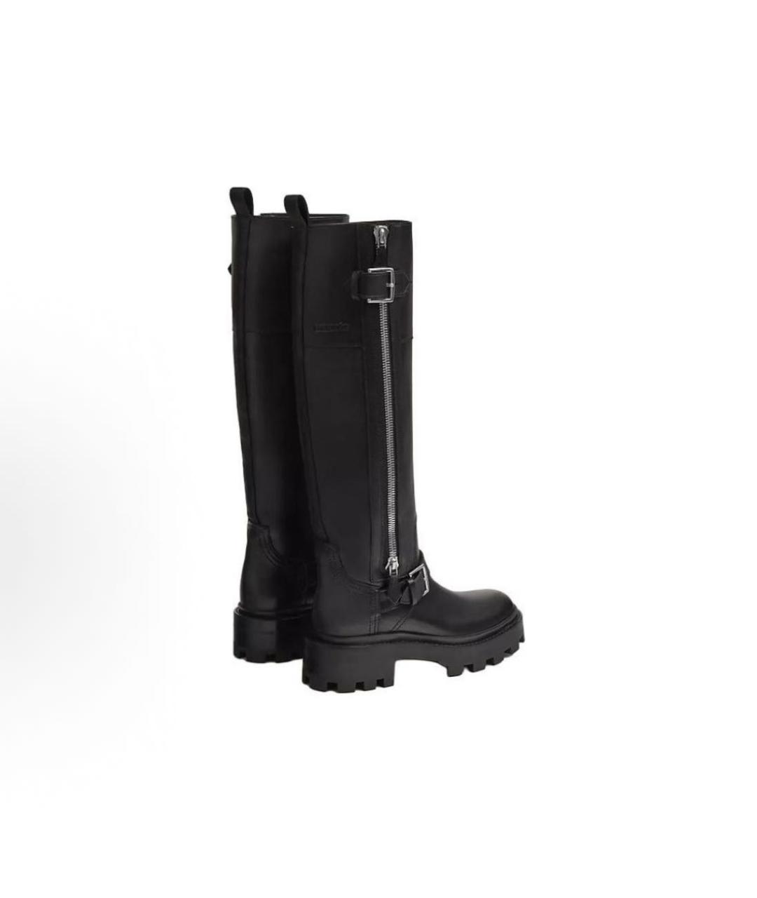 HERMES Черные кожаные сапоги, фото 2