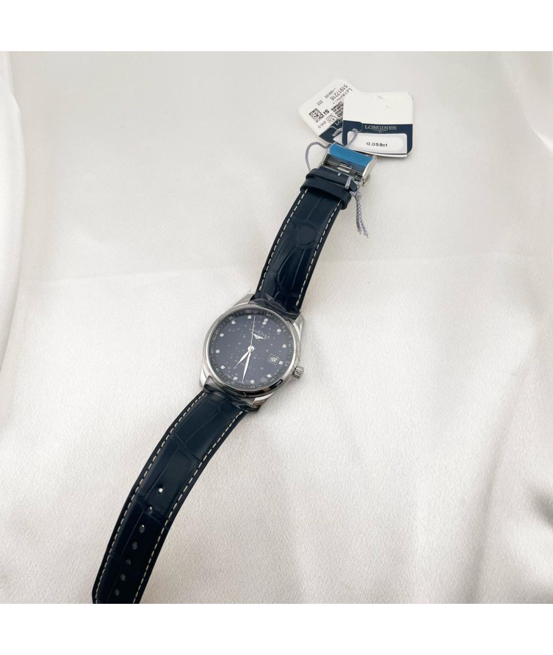 LONGINES Черные металлические часы, фото 3