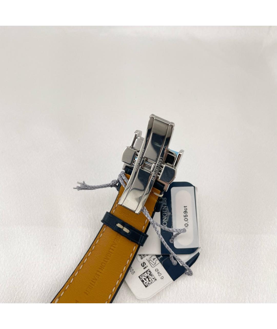 LONGINES Черные металлические часы, фото 5