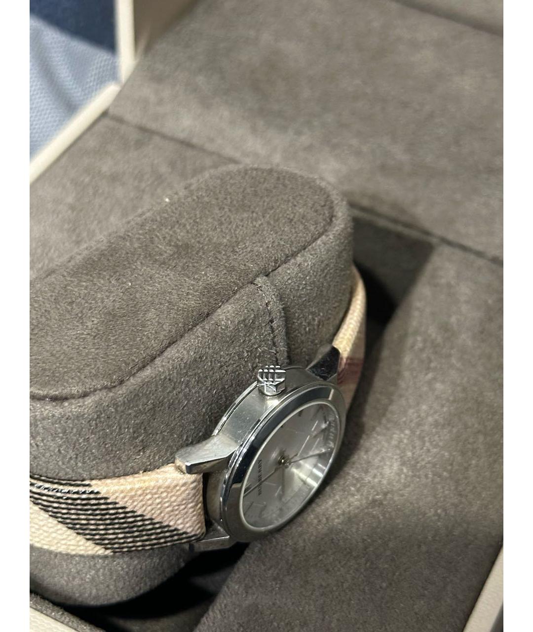 BURBERRY Бежевые кожаные часы, фото 5