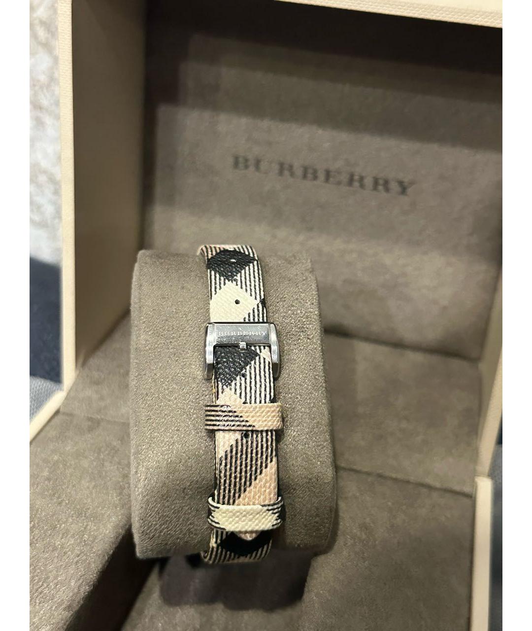 BURBERRY Бежевые кожаные часы, фото 6