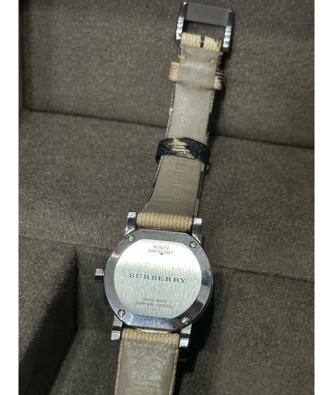 BURBERRY Бежевые кожаные часы, фото 7