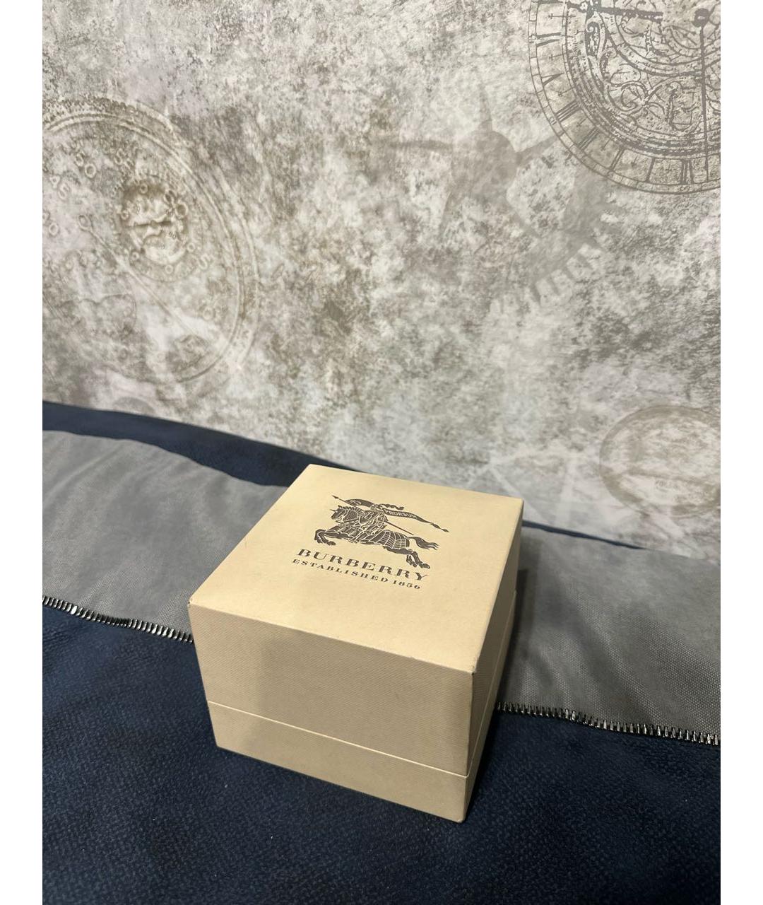 BURBERRY Бежевые кожаные часы, фото 4