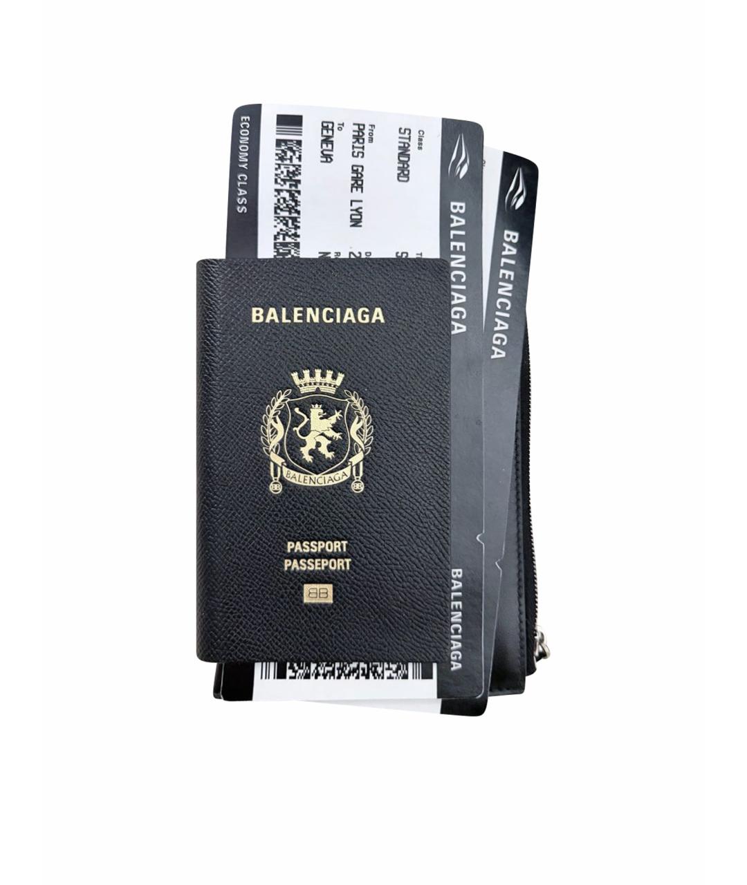 BALENCIAGA Черный кожаный кардхолдер, фото 1
