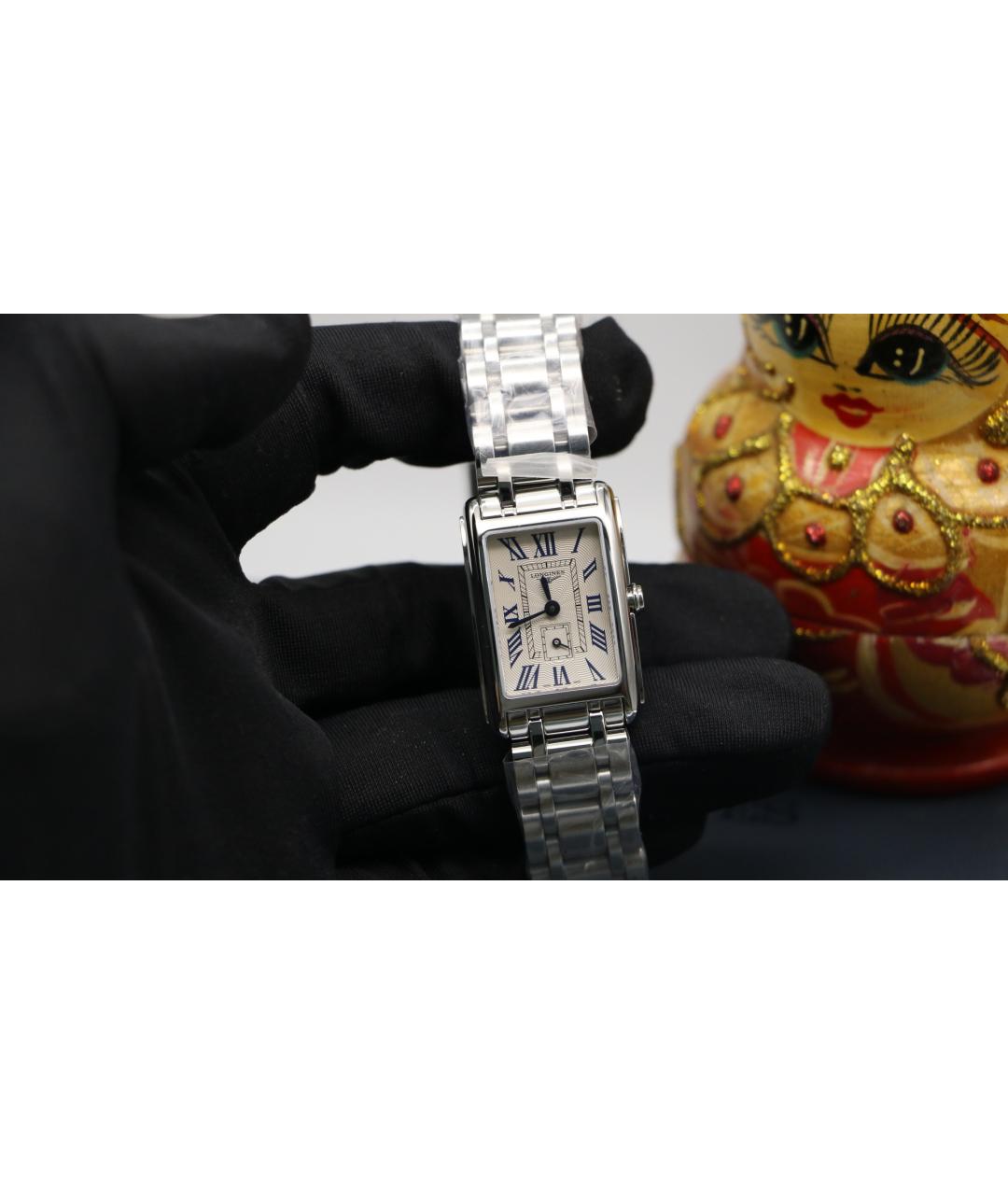 LONGINES Белые металлические часы, фото 3