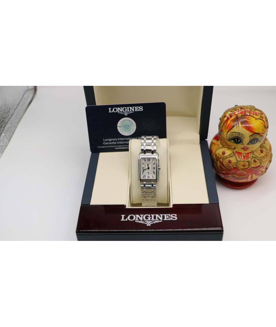 LONGINES Белые металлические часы, фото 7