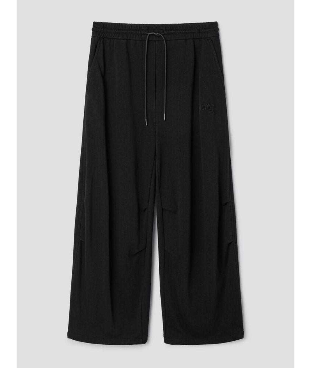 JUUN.J Черные хлопковые брюки широкие, фото 8