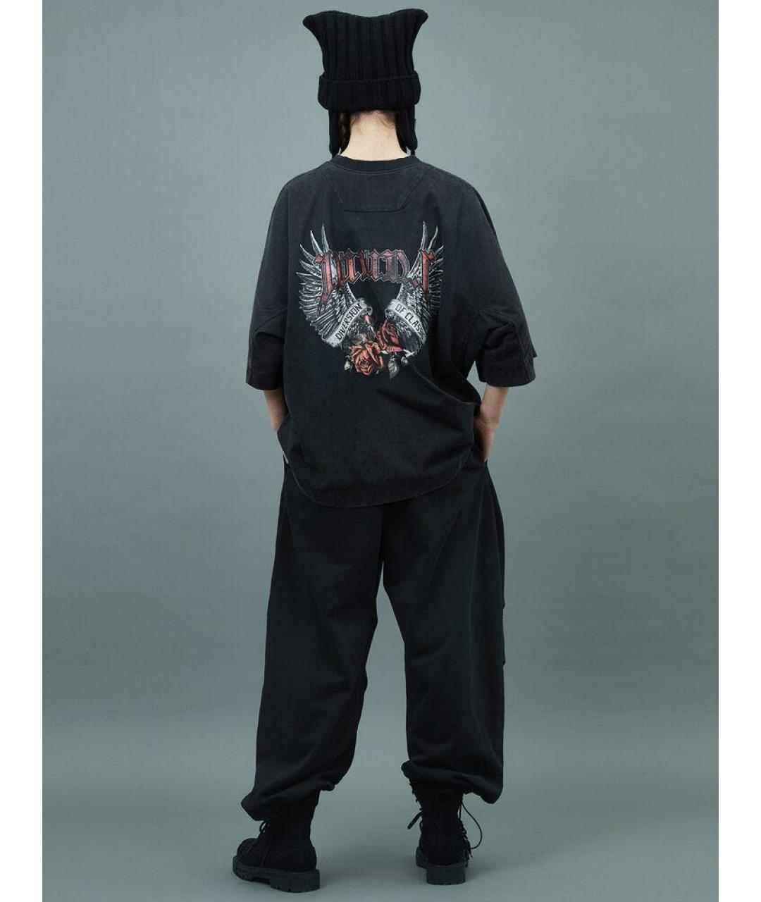 JUUN.J Черные хлопковые брюки широкие, фото 7