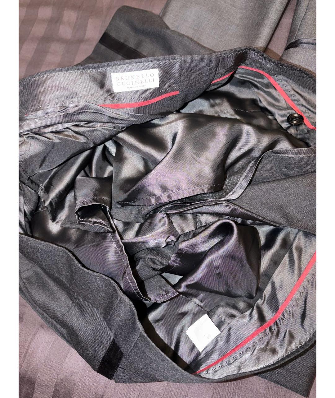 BRUNELLO CUCINELLI Серый вечерний костюм, фото 4