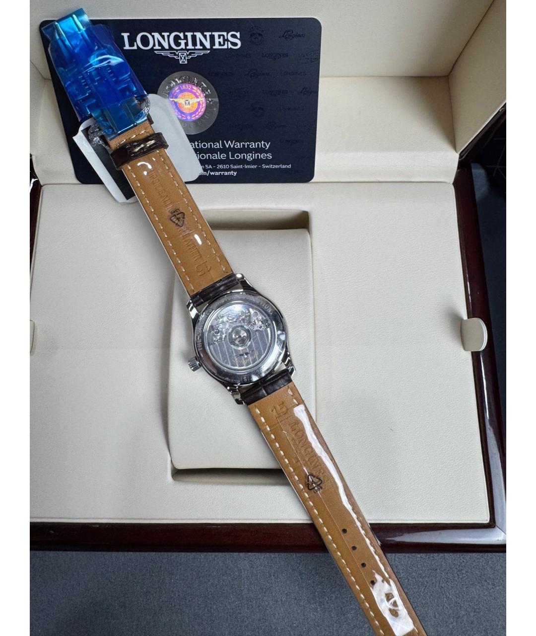 LONGINES Белые металлические часы, фото 7