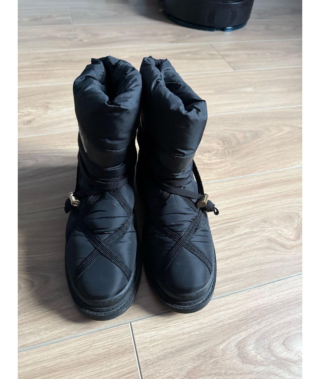 CHANEL Черные неопреновые ботинки, фото 2